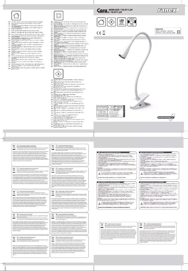 Image de la première page du manuel de l'appareil Swan