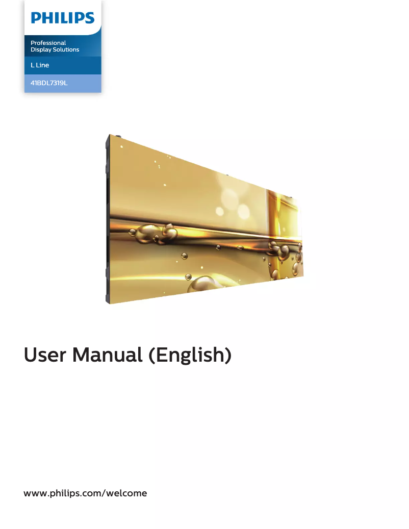 Page n°1 - Manuel utilisateur Philips 41BDL7319L