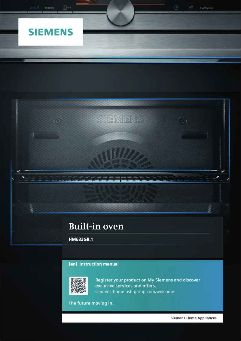 Page n°1 - Manuel utilisateur Siemens HM633GBS1