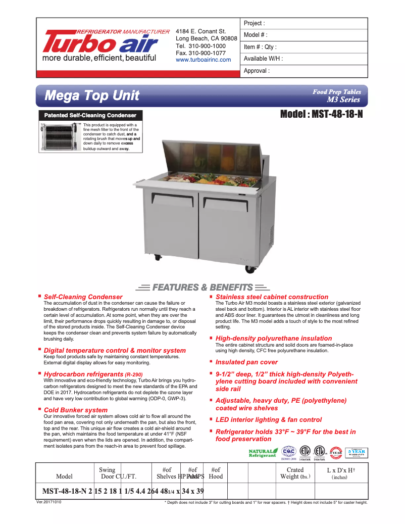 Imagen de la primera página del manual del dispositivo MST-48-18