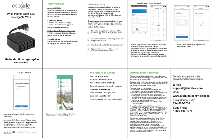 Page n°1 - Manuel utilisateur Aluratek ASHWP02F