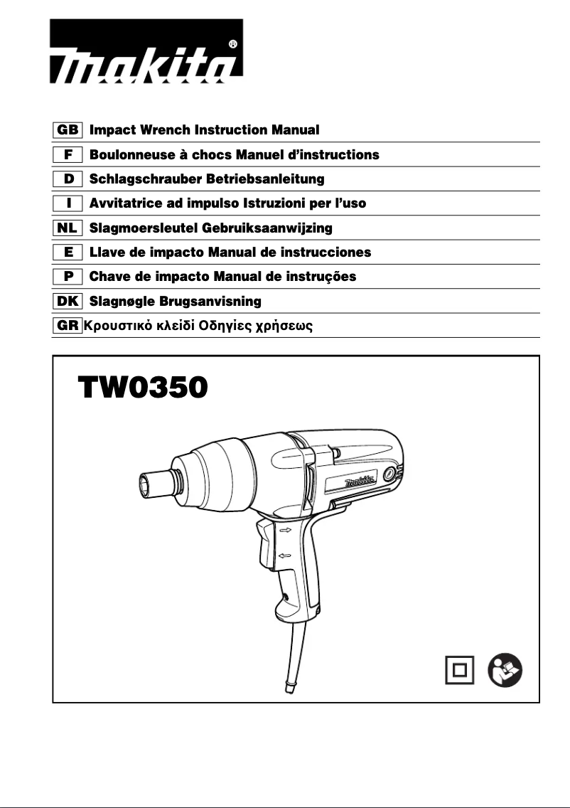 Page n°1 - Manuel utilisateur Makita TW0350