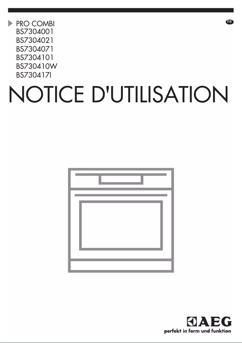 Page 1 de la notice Manuel utilisateur AEG BS730417I