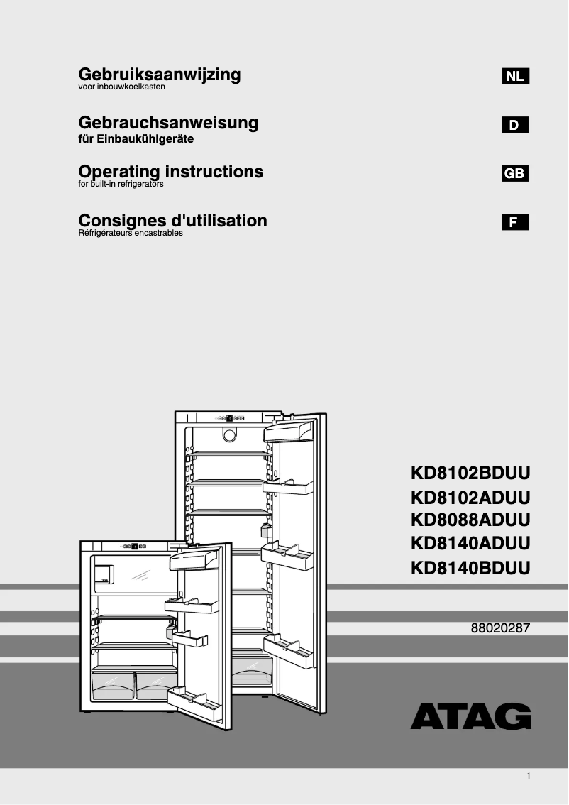 Image de la première page du manuel de l'appareil KD8088AD