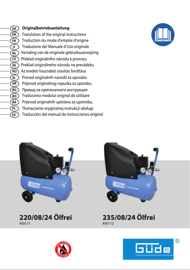 Page 1 de la notice Manuel utilisateur Güde 220/08/24