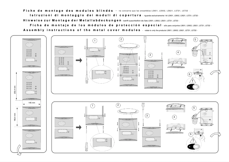 Page 1 de la notice Manuel utilisateur Hager LB601