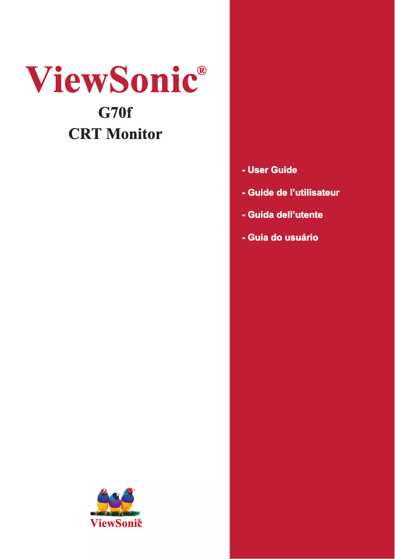 Image de la première page du manuel de l'appareil G70fB