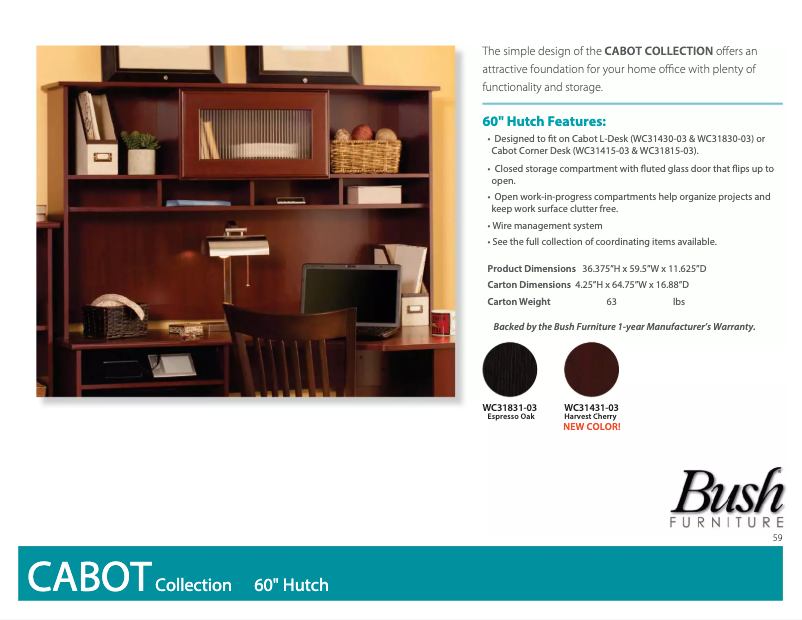 Image de la première page du manuel de l'appareil Cabot WC31431-03