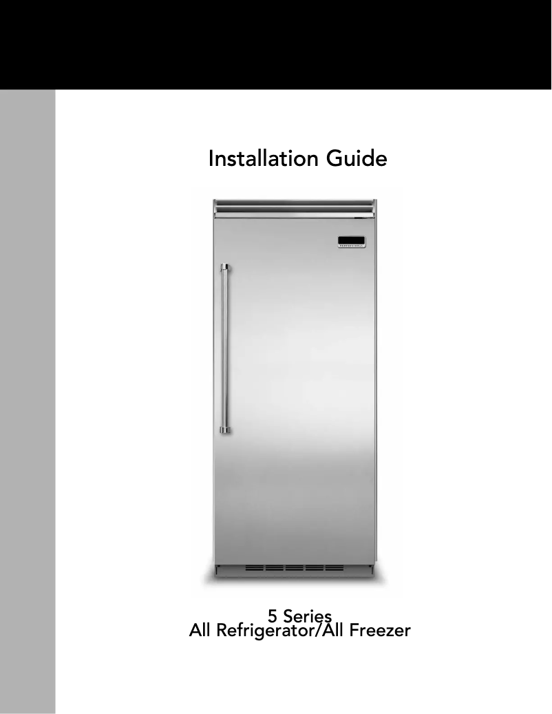 Page 1 de la notice Guide d'installation Viking VCRB5363L