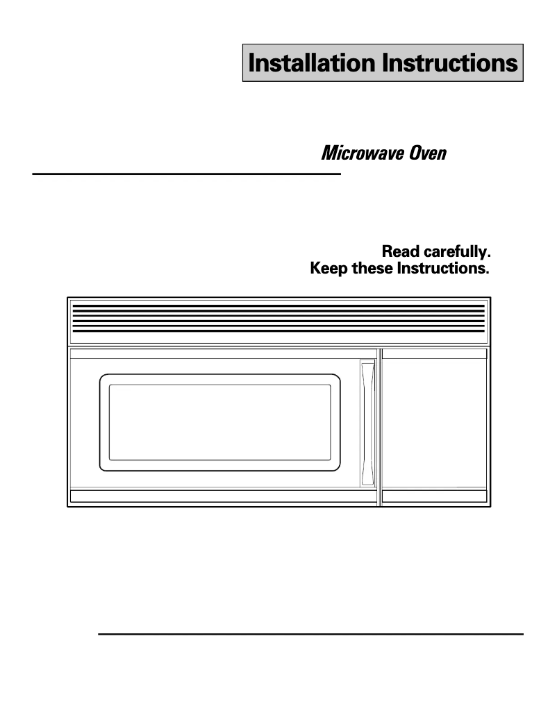 Page 1 de la notice Guide d'installation Hotpoint CounterSaver Plus RVM1325WW