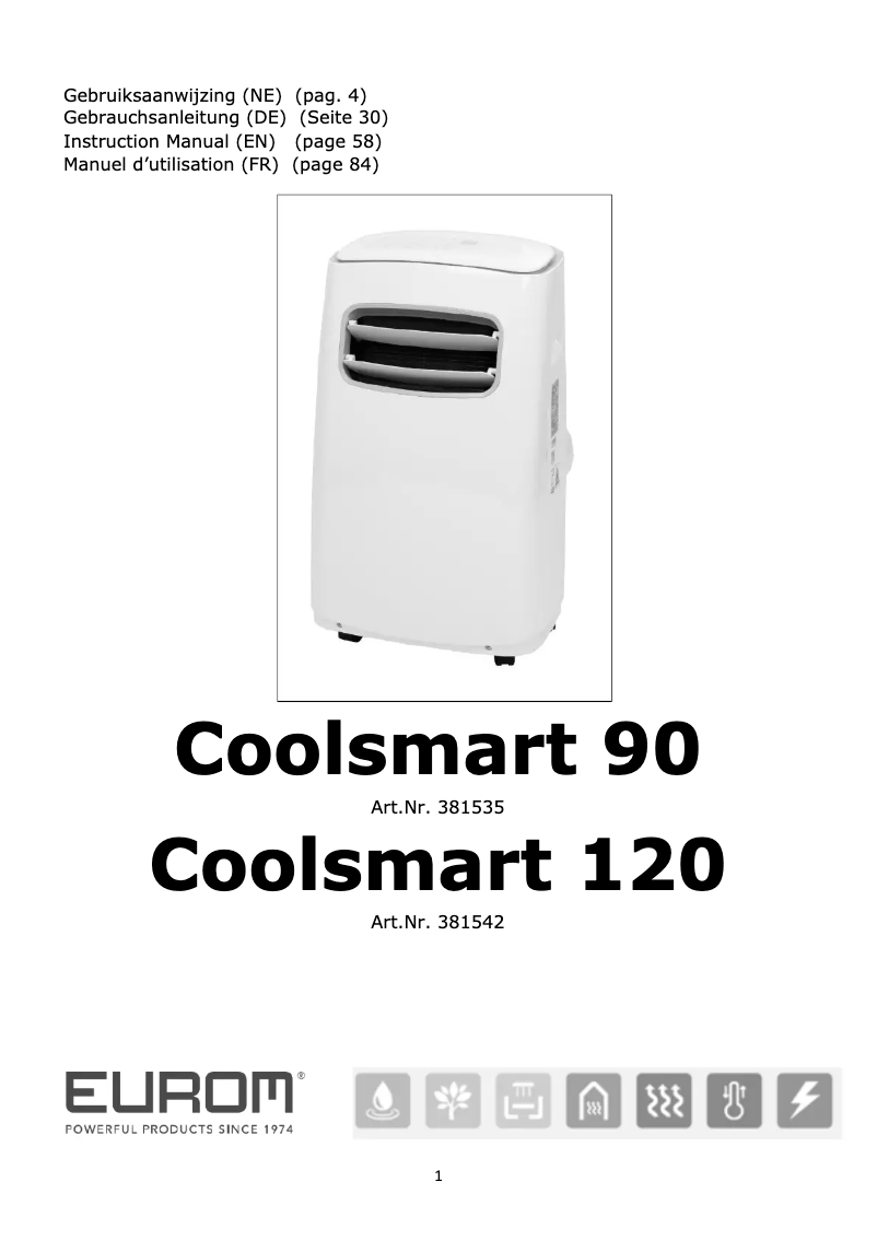 Image de la première page du manuel de l'appareil Coolsmart 120