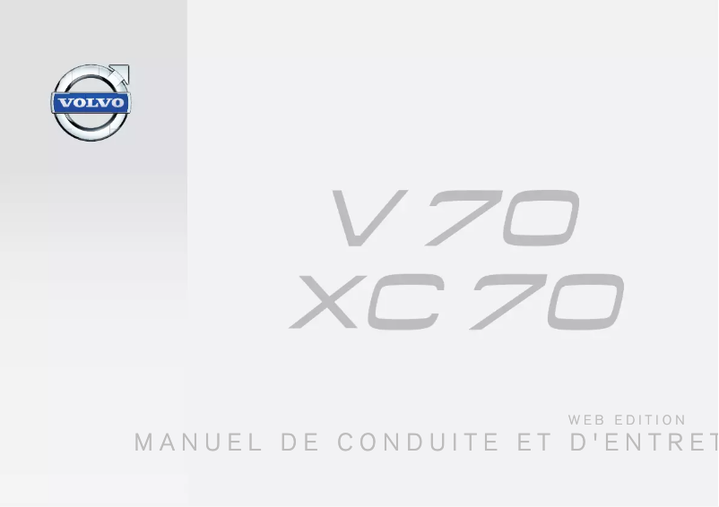 Page 1 de la notice Manuel utilisateur Volvo V70 (2013)