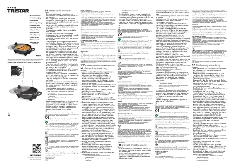 Image de la première page du manuel de l'appareil PZ-9130