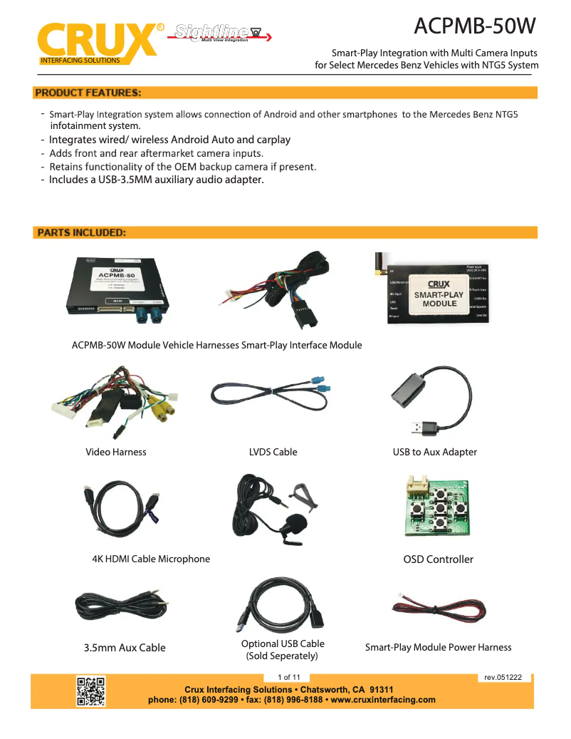 Image de la première page du manuel de l'appareil ACPMB-50W