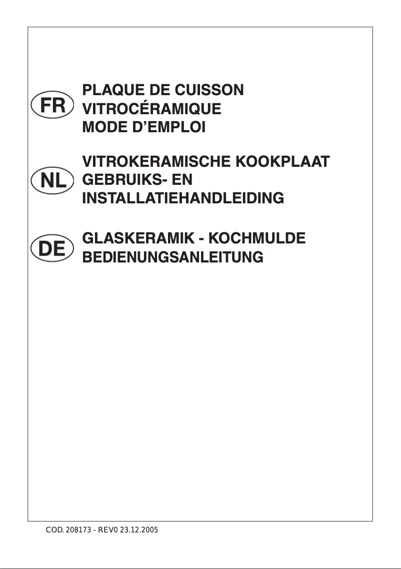 Page 1 de la notice Manuel utilisateur M-System MKK-601