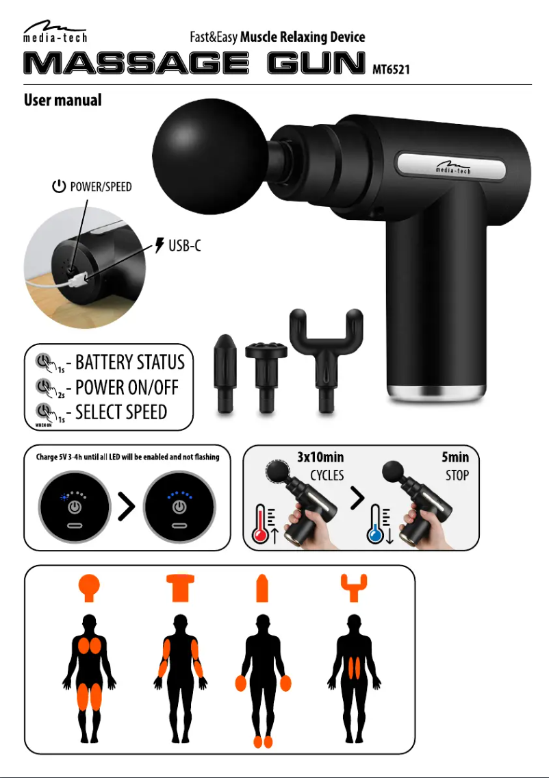 Page 1 de la notice Manuel utilisateur Media-Tech MT6521
