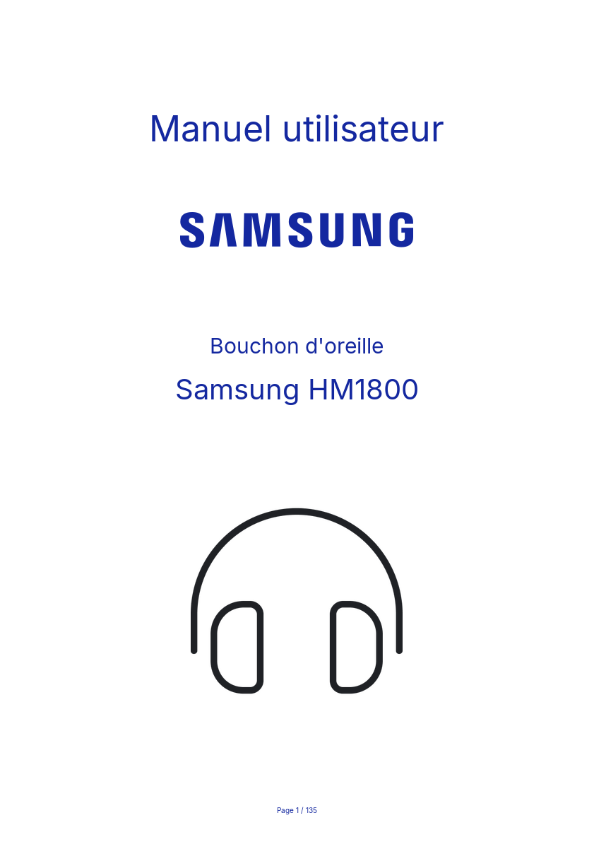 Image de la première page du manuel de l'appareil HM1800