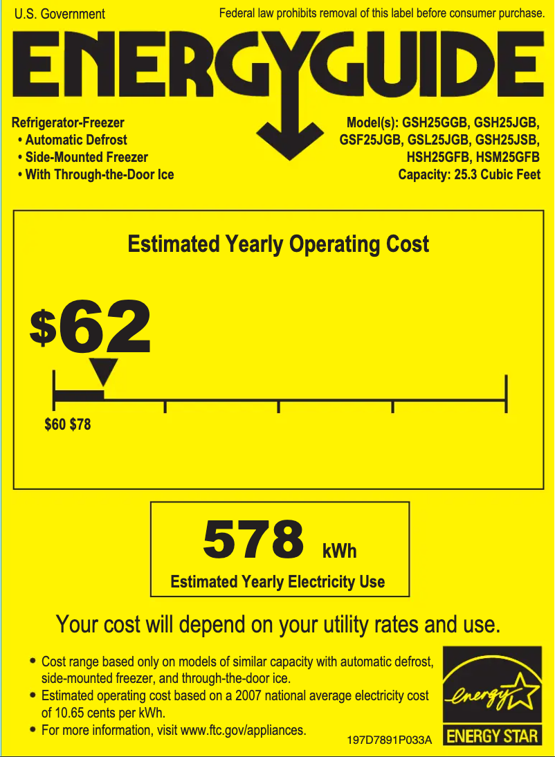Image de la première page du manuel de l'appareil GSH25JSBSS