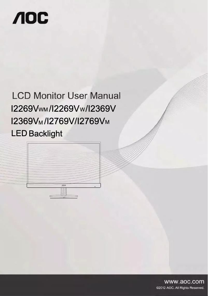 Page n°1 - Manuel utilisateur AOC I2269VW