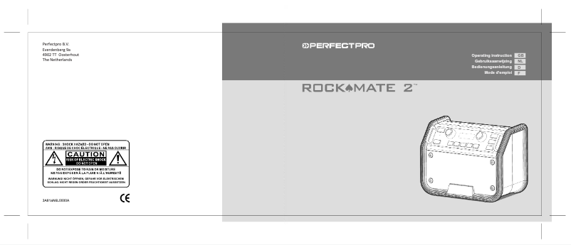 Page n°1 - Manuel utilisateur PerfectPro RockMate 2