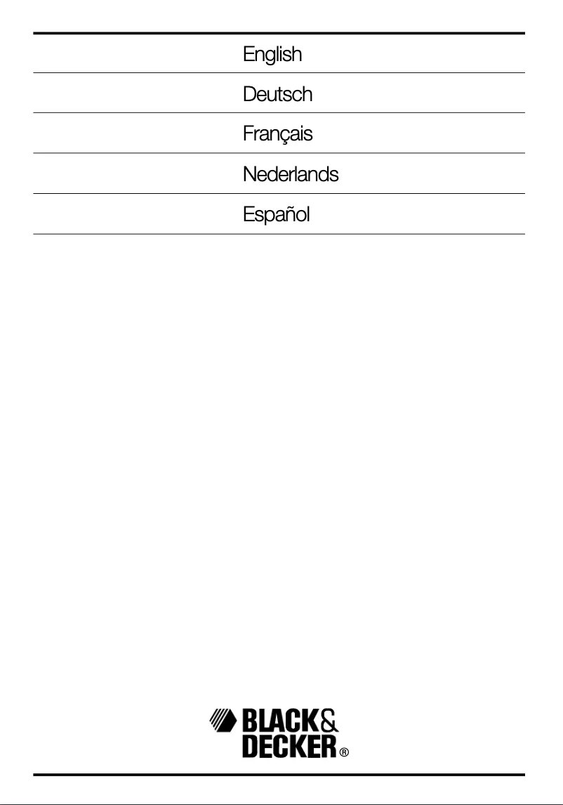 Page 1 de la notice Manuel utilisateur Black & Decker GX295 Type 7