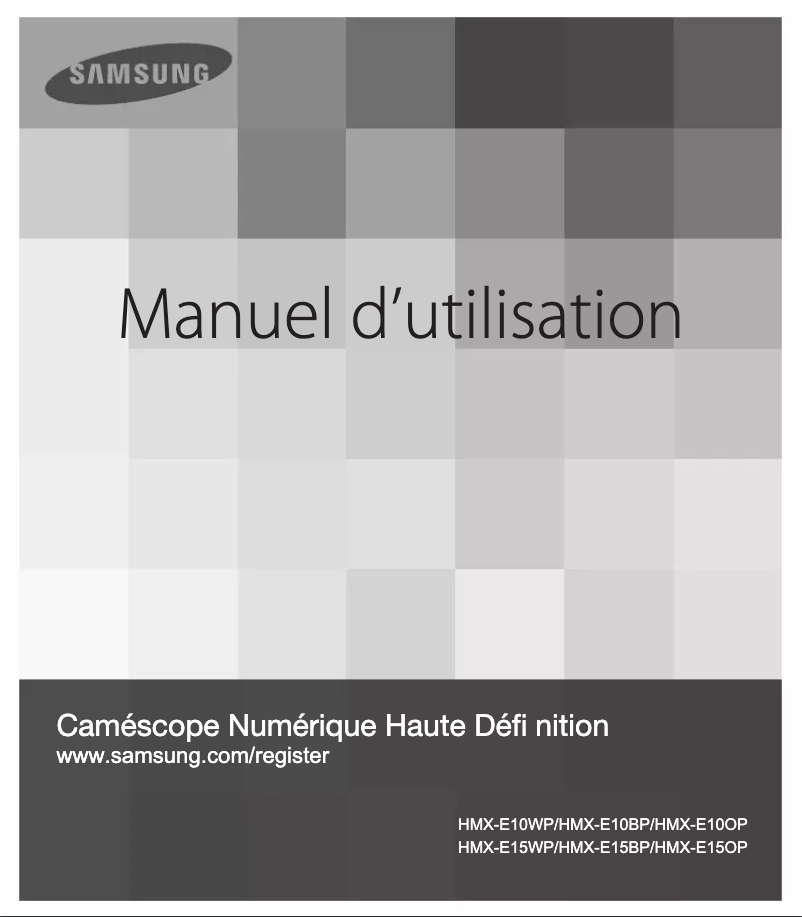 Page 1 de la notice Manuel utilisateur Samsung HMX-E10OP