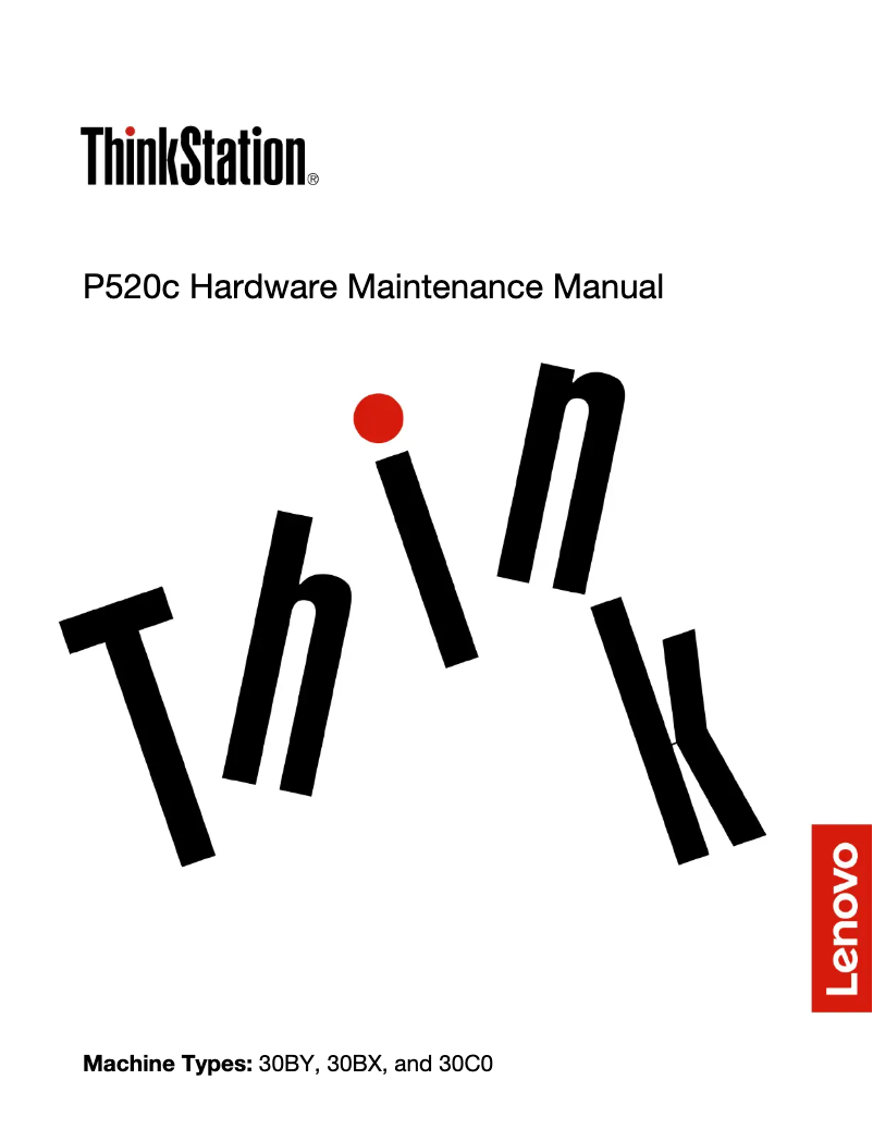 Image de la première page du manuel de l'appareil ThinkStation P520c
