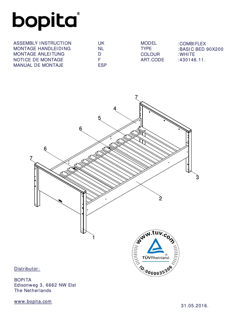 Page n°1 - Manuel utilisateur Bopita Combiflex