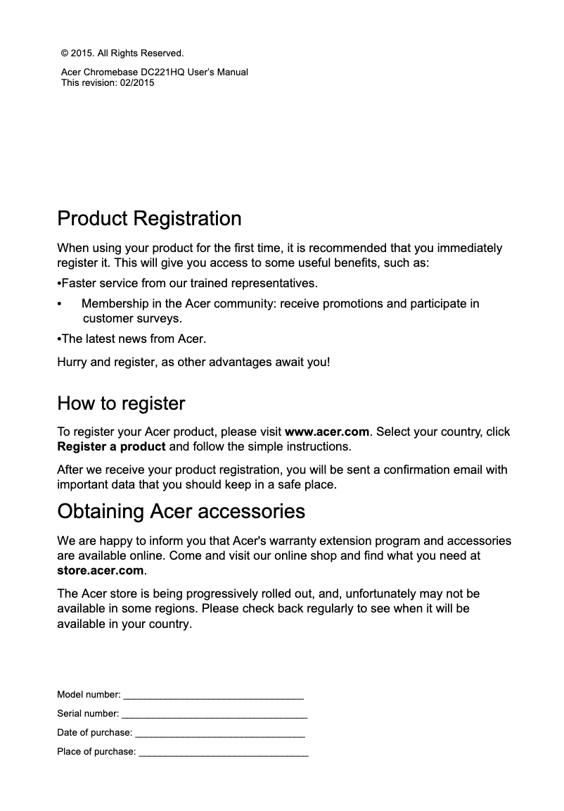 Page 1 de la notice Manuel utilisateur Acer DA241HL