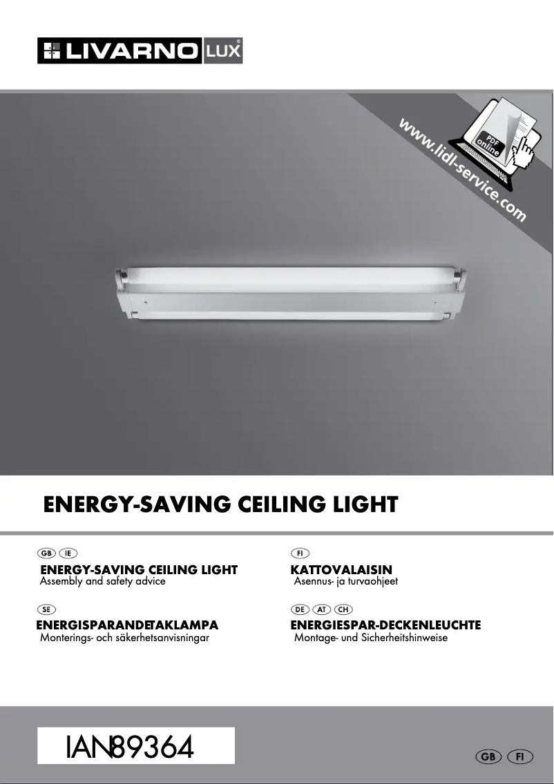 Page 1 de la notice Manuel utilisateur Livarno Lux IAN 89364