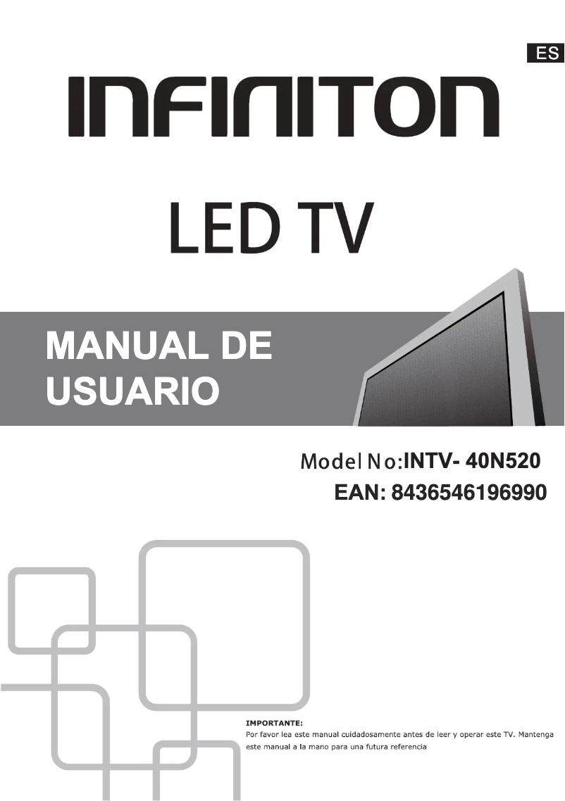 Image de la première page du manuel de l'appareil INTV-40N520