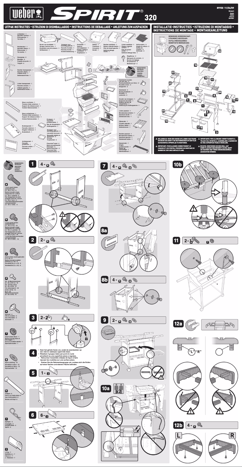 Page 1 de la notice Manuel utilisateur Weber Spirit Premium E320