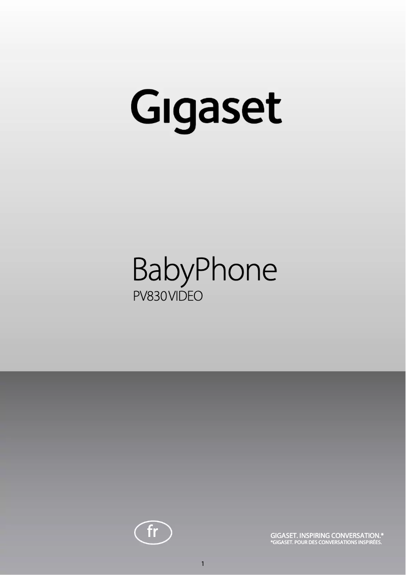 Image de la première page du manuel de l'appareil BabyPhone PV830