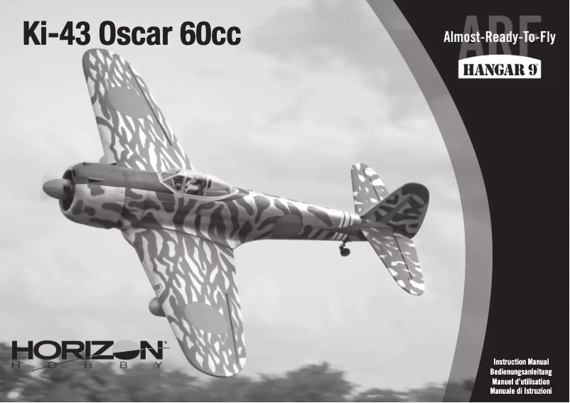 Page n°1 - Manuel utilisateur Hangar 9 Ki-43 Oscar 60cc