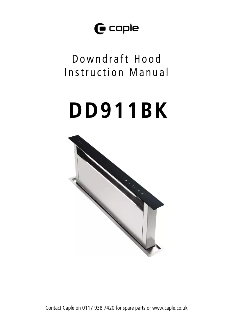 Image de la première page du manuel de l'appareil DD911BK