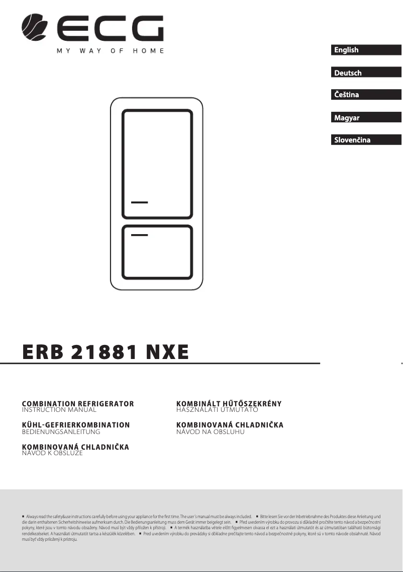 Page 1 de la notice Manuel utilisateur ECG EFP 11981 WE