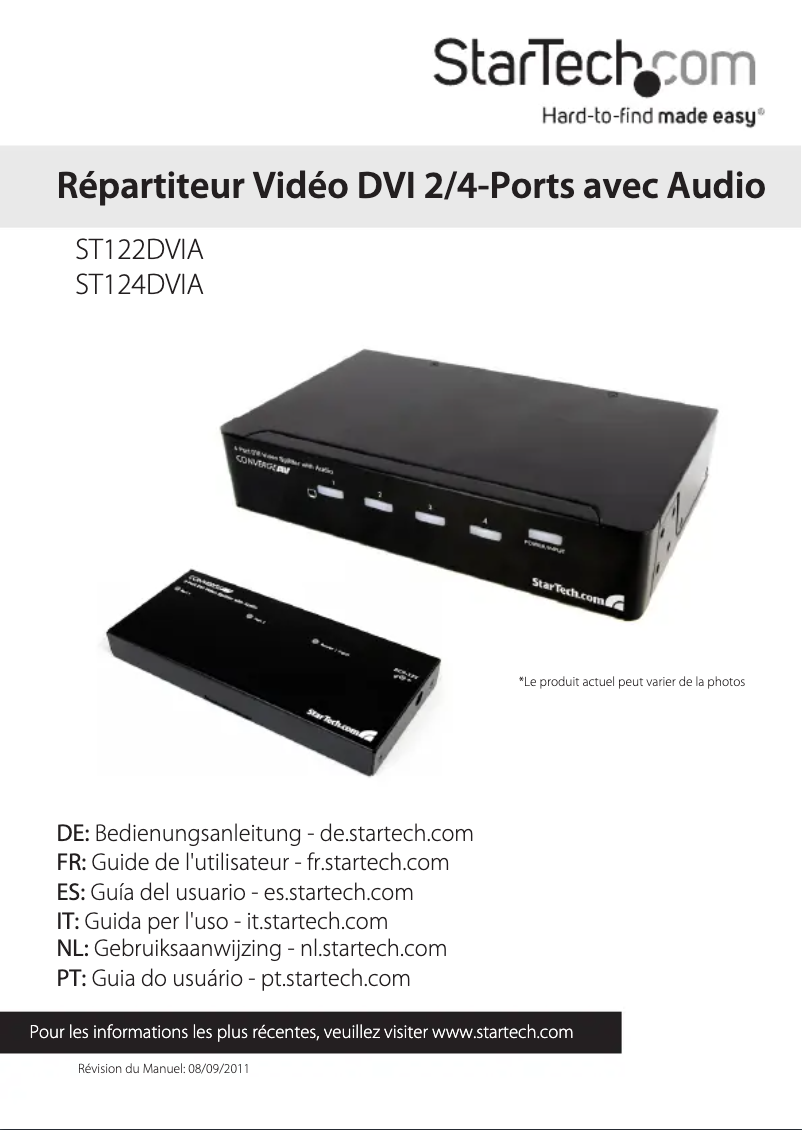 Page n°1 - Manuel utilisateur StarTech.com ST124DVIA