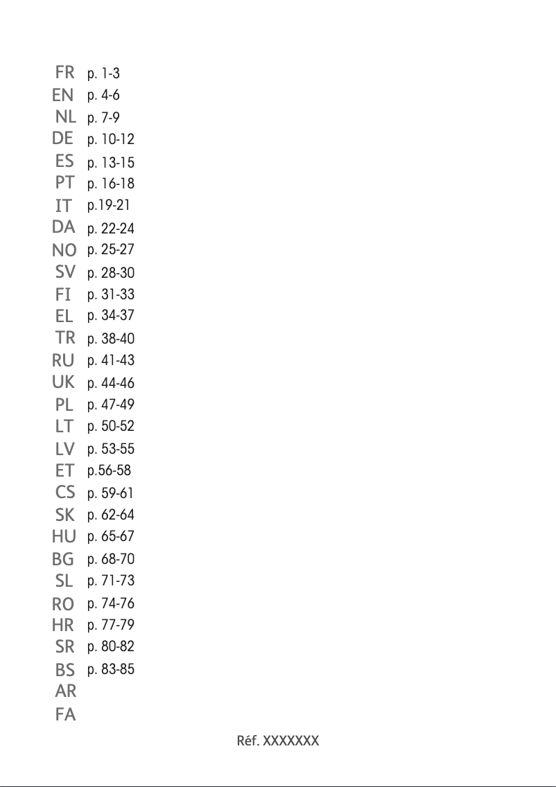Page 1 de la notice Manuel utilisateur Tefal Vita Compact FP4101
