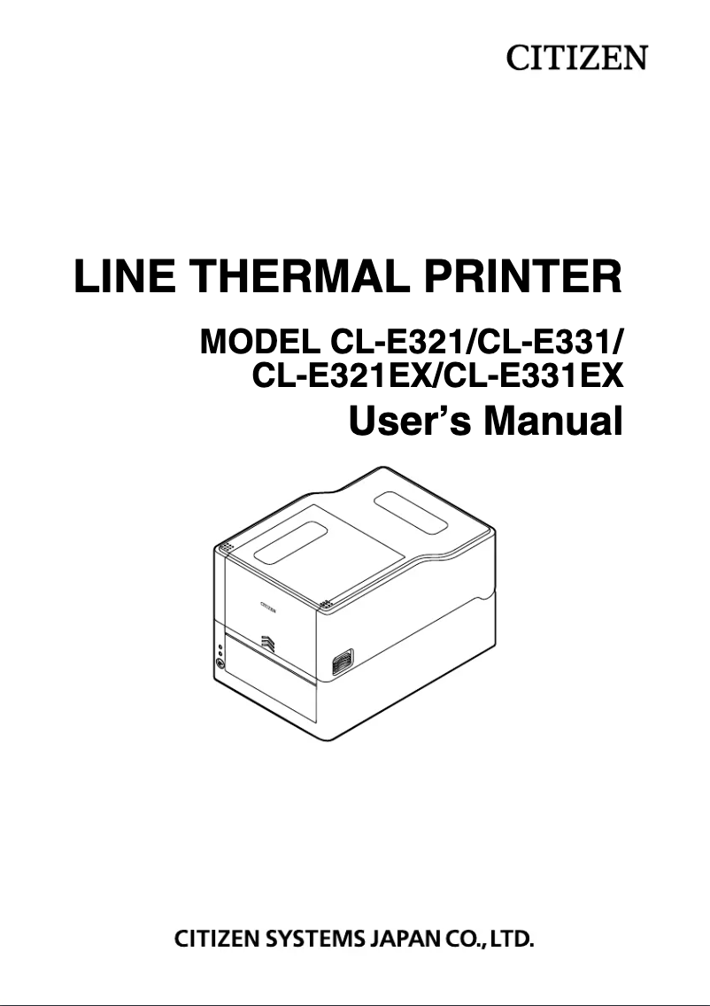 Page 1 de la notice Manuel utilisateur Citizen CL-E331