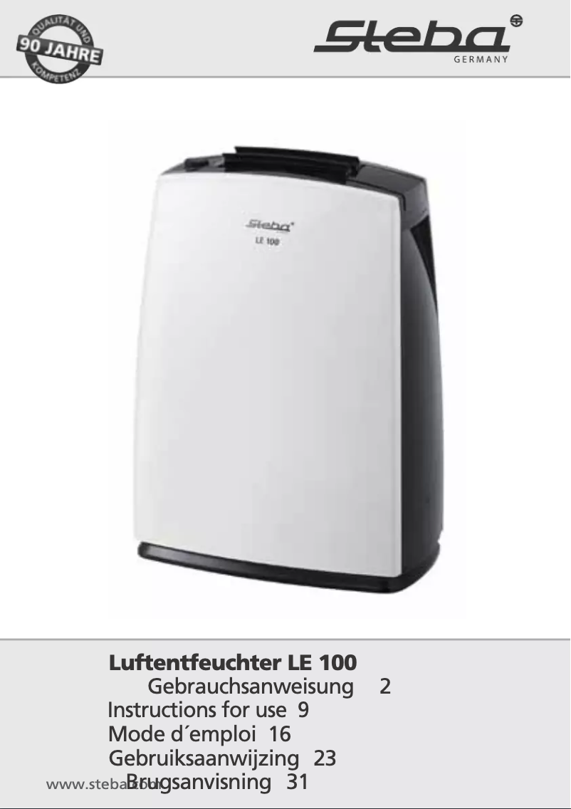 Page 1 de la notice Manuel utilisateur Steba LE 100