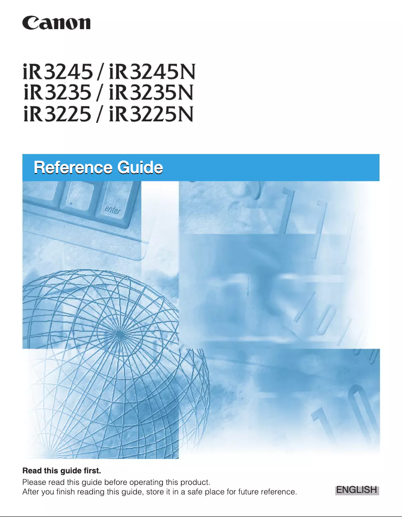 Image de la première page du manuel de l'appareil imageRUNNER 3245e