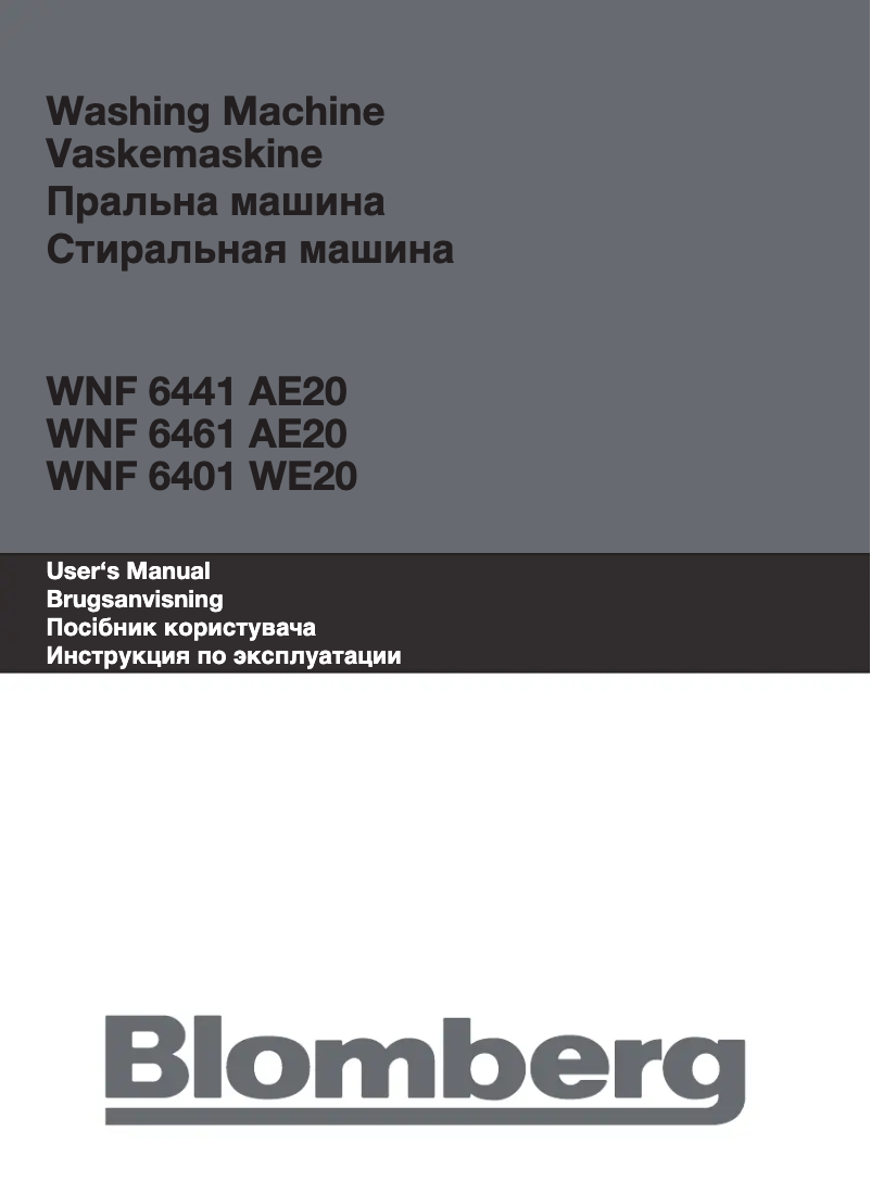 Page n°1 - Manuel utilisateur Blomberg WNF 6401 WE20