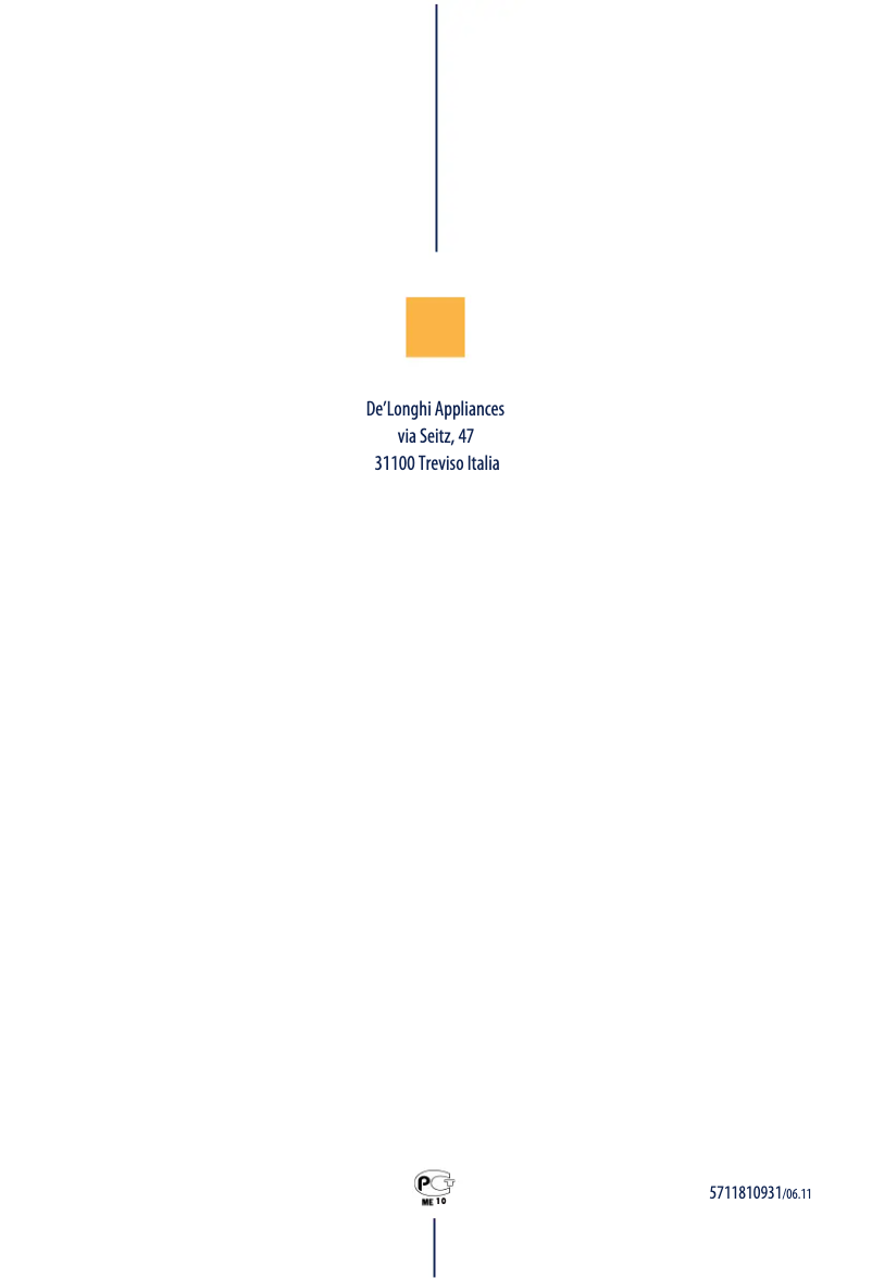 Page n°1 - Manuel utilisateur DeLonghi EO 32852