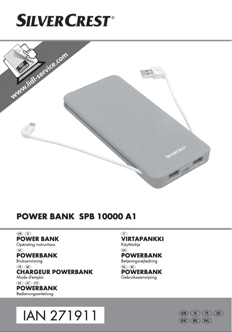 Page n°1 - Manuel utilisateur SilverCrest SPB 2600 C2