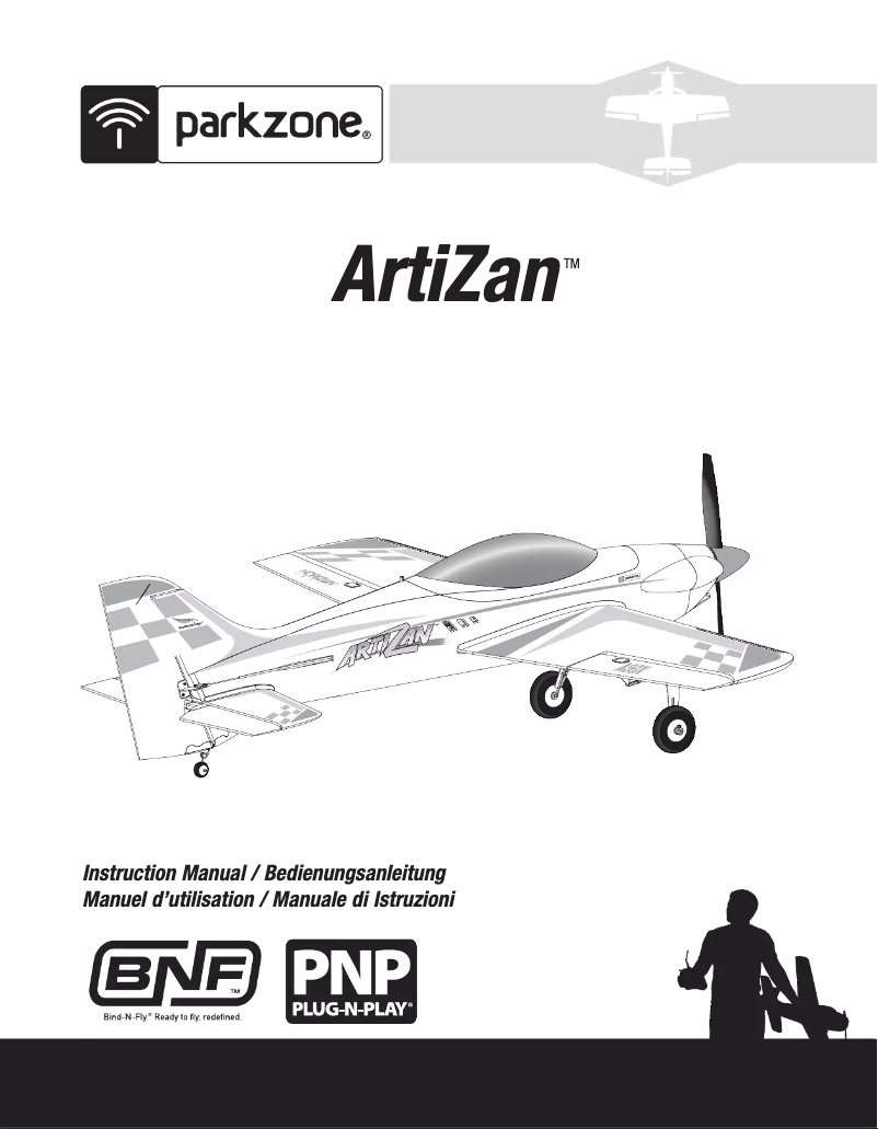 Page n°1 - Manuel utilisateur ParkZone ArtiZan