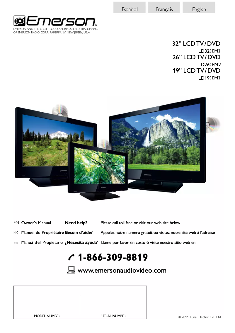 Page 1 de la notice Manuel utilisateur Emerson LD260EM2
