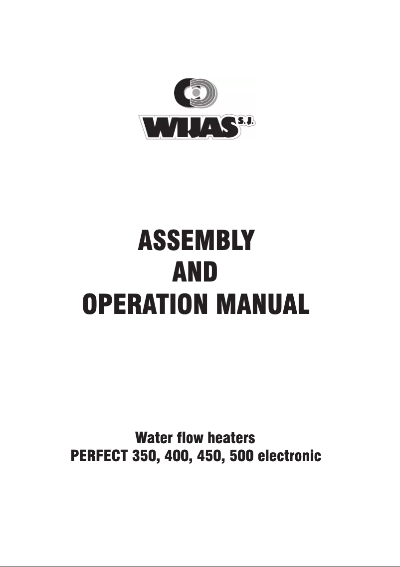 Page 1 de la notice Manuel utilisateur Wijas Perfect 450