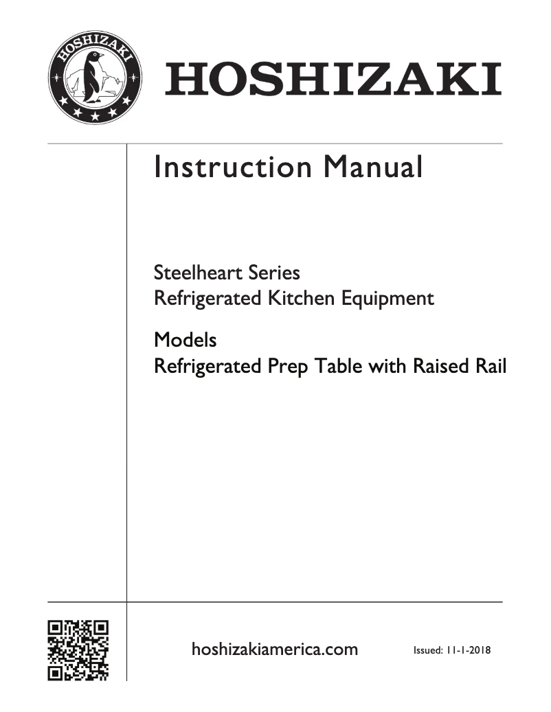 Page 1 de la notice Manuel utilisateur Hoshizaki PR46B-D2