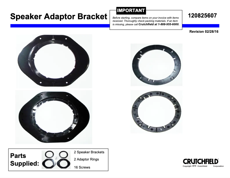 Page n°1 - Manuel utilisateur Metra 82-5607