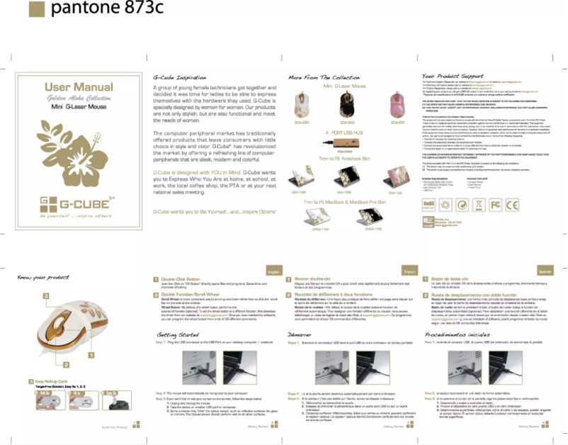 Page n°1 - Manuel utilisateur G-Cube Aloha Day GOA-6D